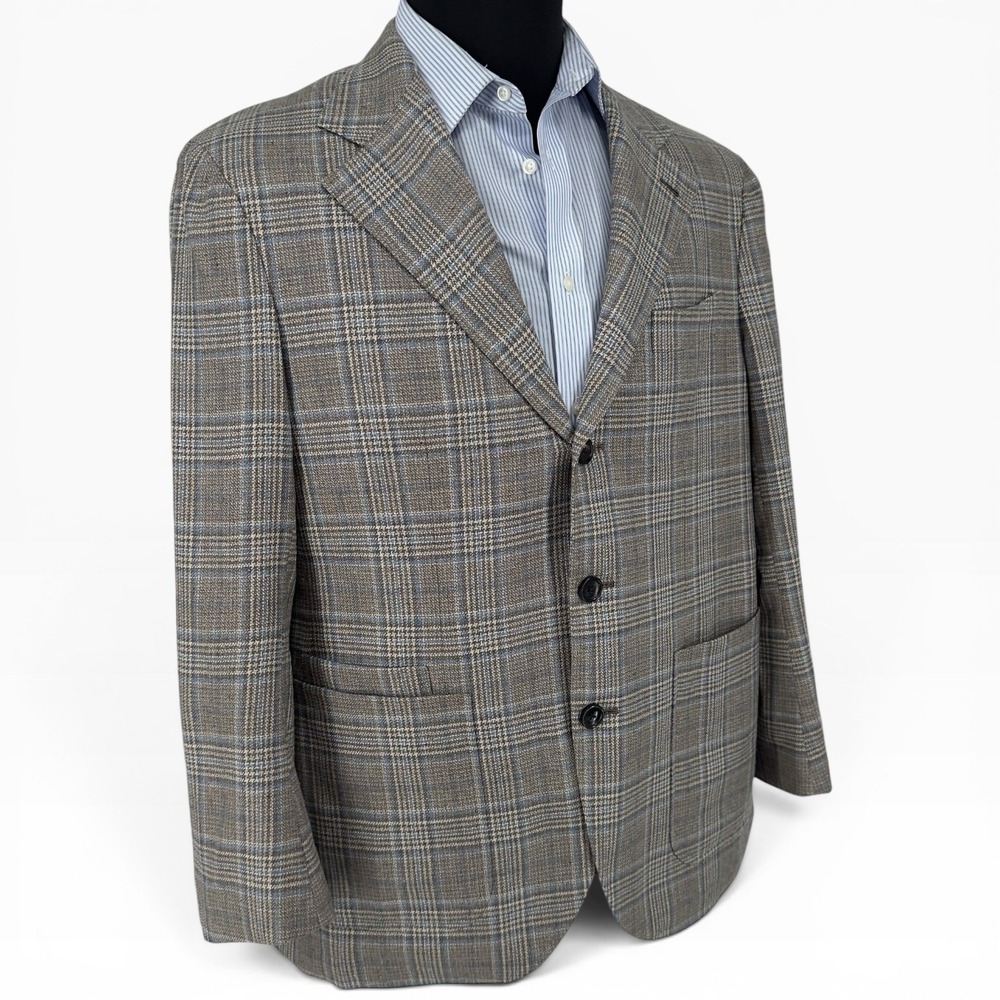 Spier & Mackay Sartorial 42S Sport Coat Silk Wool Lanificio di Pray Plaid Jacket